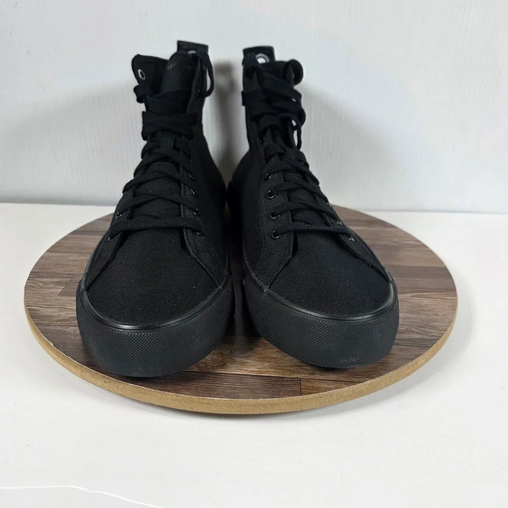 Diesel S-Dese Mid Cut Shoes Mens 12.5 Black Canvas High Top Sneakers Y01994